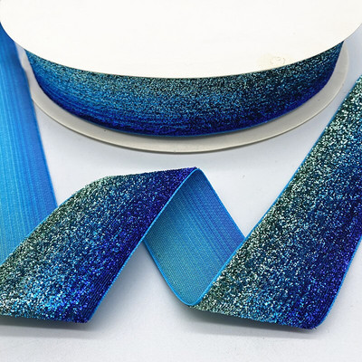 ΝΕΑ 6--38mm Glitter Velvet Ribbon No Elastic Single Face Ribbon Headband Κλιπ Διακόσμηση φιόγκων