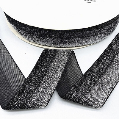 ΝΕΑ 6--38mm Glitter Velvet Ribbon No Elastic Single Face Ribbon Headband Κλιπ Διακόσμηση φιόγκων