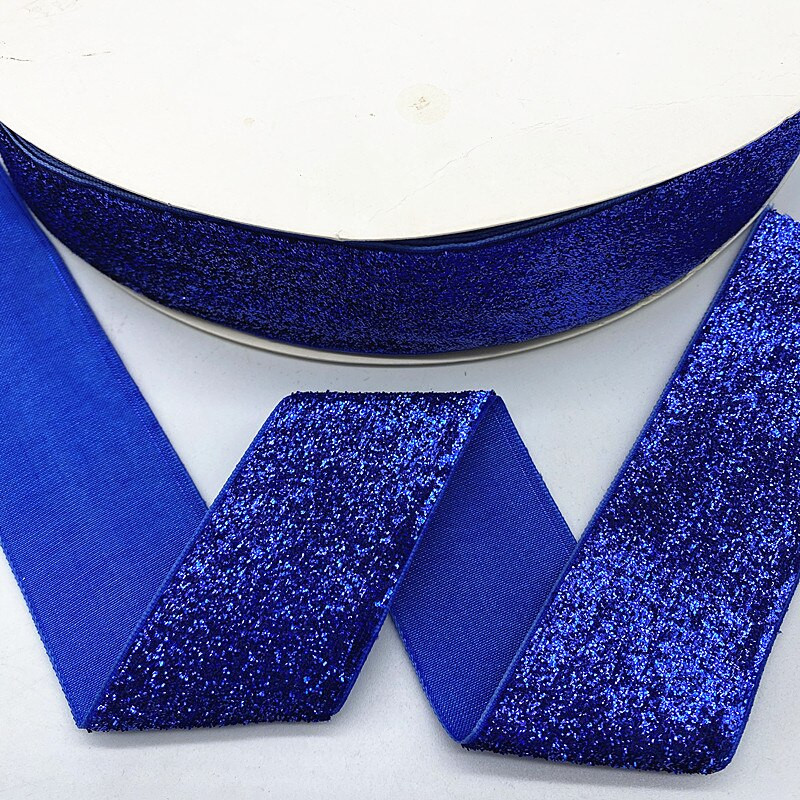 ΝΕΑ 6--38mm Glitter Velvet Ribbon No Elastic Single Face Ribbon Headband Κλιπ Διακόσμηση φιόγκων