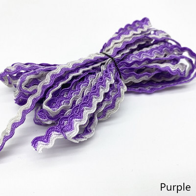 Panglică cu dantelă ondulată cu curbă de culoare dublă de 5 metri, pentru cusut manual, artizanat, costum de nuntă, pălărie, decorațiuni de pernă #Ro