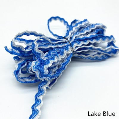 Panglică cu dantelă ondulată cu curbă de culoare dublă de 5 metri, pentru cusut manual, artizanat, costum de nuntă, pălărie, decorațiuni de pernă #Ro