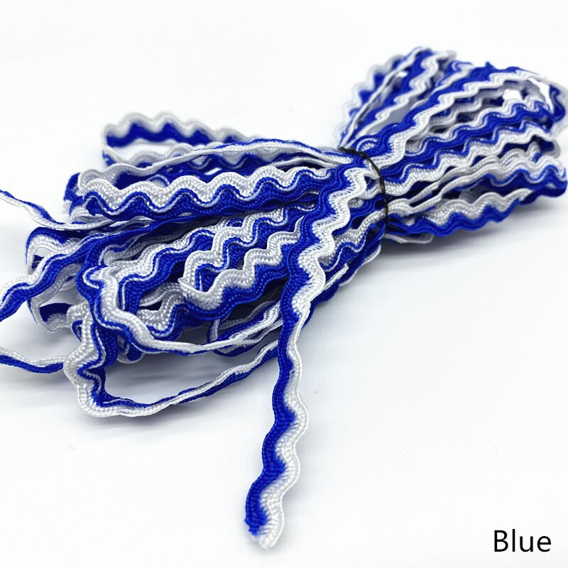 Panglică cu dantelă ondulată cu curbă de culoare dublă de 5 metri, pentru cusut manual, artizanat, costum de nuntă, pălărie, decorațiuni de pernă #Ro