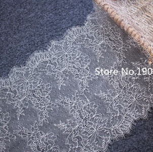 3 meetrit pikad 24,5 cm laiad kvaliteetsed topeltäärtega ripsmed chantilly pitsipiirded pulmapitsiga ääristused prantsuse pitsiga