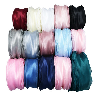 Κορδέλα Wave Silk Organza 60mm Υλικό φιόγκου για στολίδια μαλλιών συσκευασία δώρου κορδέλες δαντέλας