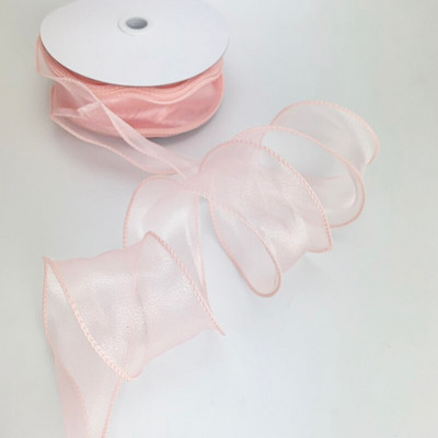 60 mm valovita svilena vrpca od organze Materijal mašne za ukrase za kosu ukrasne čipkaste vrpce za pakiranje darova