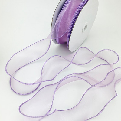 60 mm valovita svilena vrpca od organze Materijal mašne za ukrase za kosu ukrasne čipkaste vrpce za pakiranje darova