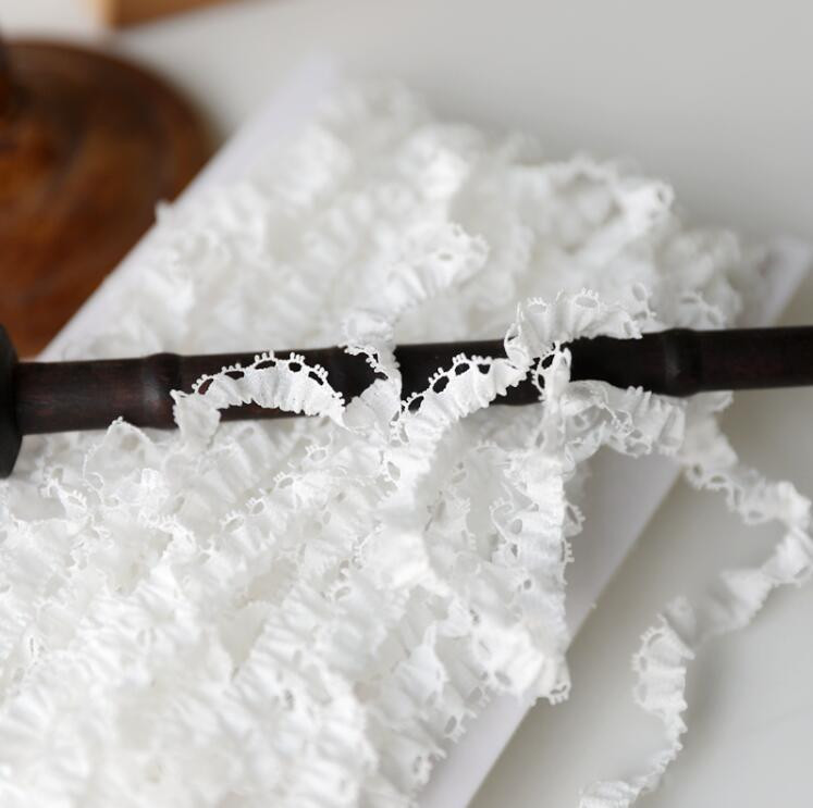 3 metra 1 cm širine Ručno izrađeni DIY odjevni dodaci Nabori Vez Čipkana tkanina Odjevni predmeti Obrub od čipke