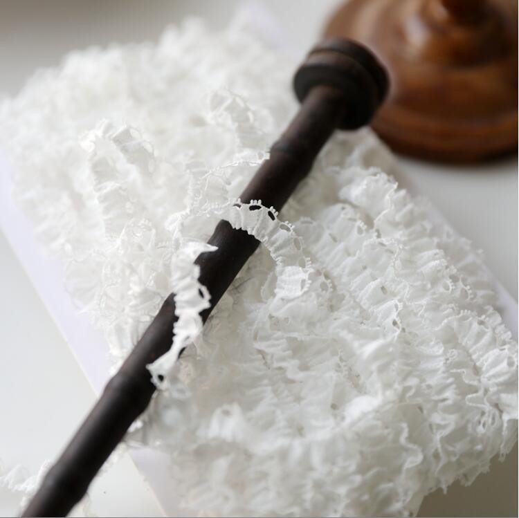 3 metra 1 cm širine Ručno izrađeni DIY odjevni dodaci Nabori Vez Čipkana tkanina Odjevni predmeti Obrub od čipke