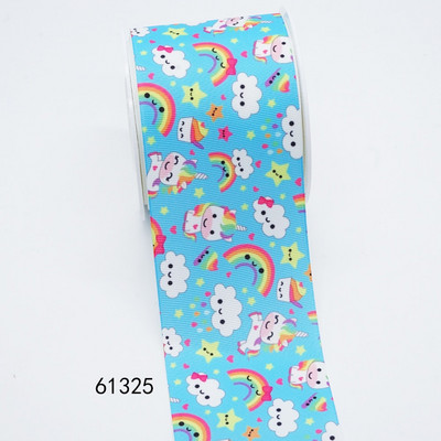Panglici de satin grosgrain imprimate cu unicorn de 5 metri pentru funde Articole pentru decorare bricolaj. 61187
