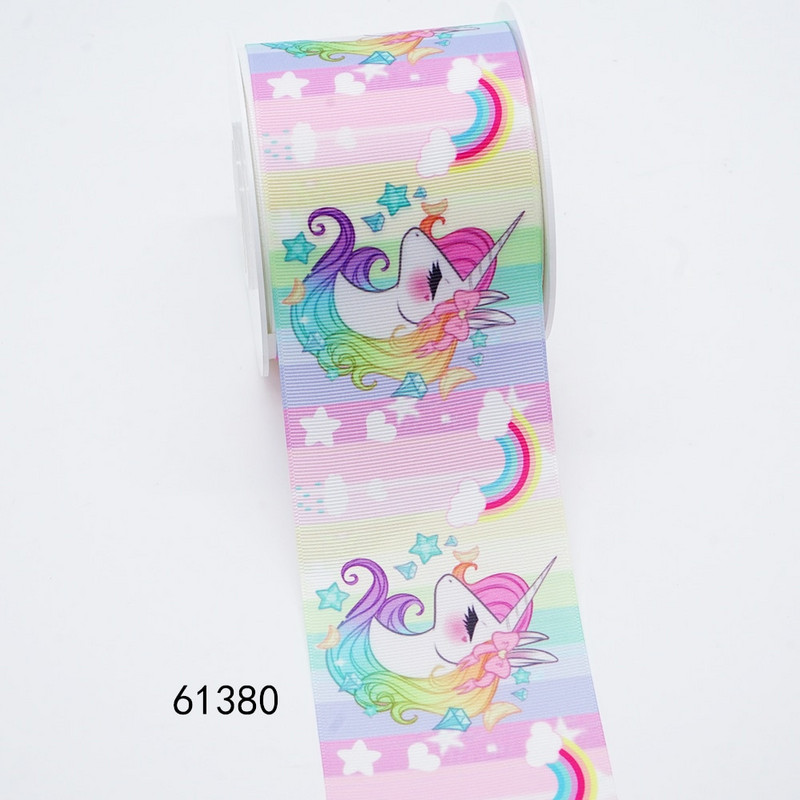 Grosgrain satenske vrpce od 5 jardi s printom jednoroga za mašne Potrepštine za pakiranje ukrasa za rukotvorine. 61187