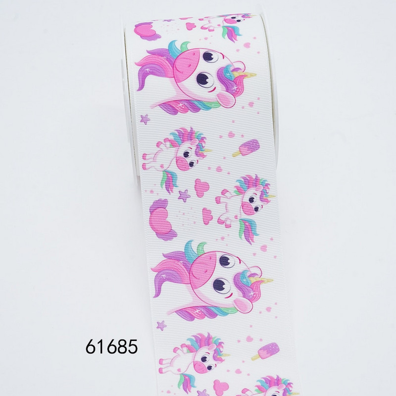Grosgrain satenske vrpce od 5 jardi s printom jednoroga za mašne Potrepštine za pakiranje ukrasa za rukotvorine. 61187