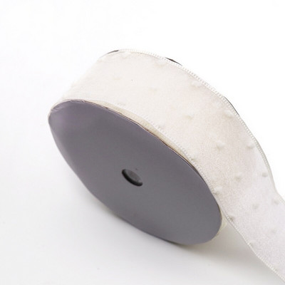 5 jardi 40 mm täpiprindiga kahekihiline organza lint pakkimiseks ja vibu käsitsi valmistatud materjalide jaoks isetegemise tarvikud pulmakaunistuseks