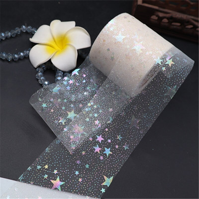 Горещи 60 мм (25 ярда/партида) Bling Bling Rainbow пайети Шифон от органза панделка Направи си сам ръчно изработени материали Сватбени партита Консумативи за опаковане на подаръци