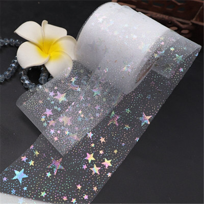 Горещи 60 мм (25 ярда/партида) Bling Bling Rainbow пайети Шифон от органза панделка Направи си сам ръчно изработени материали Сватбени партита Консумативи за опаковане на подаръци