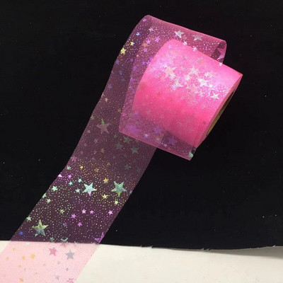 Горещи 60 мм (25 ярда/партида) Bling Bling Rainbow пайети Шифон от органза панделка Направи си сам ръчно изработени материали Сватбени партита Консумативи за опаковане на подаръци