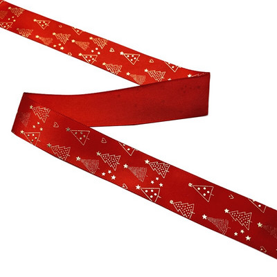 25 mm jõulupaelad, trükitud Grosgrain paelad kingituste pakkimiseks pulmakaunistuseks juuksekiharad.