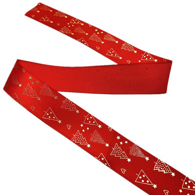 25 mm jõulupaelad, trükitud Grosgrain paelad kingituste pakkimiseks pulmakaunistuseks juuksekiharad.