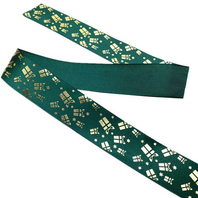 25 mm jõulupaelad, trükitud Grosgrain paelad kingituste pakkimiseks pulmakaunistuseks juuksekiharad.