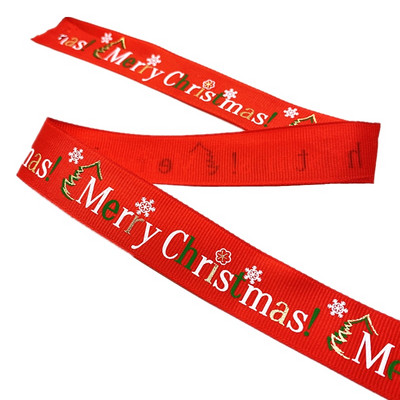 25 mm jõulupaelad, trükitud Grosgrain paelad kingituste pakkimiseks pulmakaunistuseks juuksekiharad.
