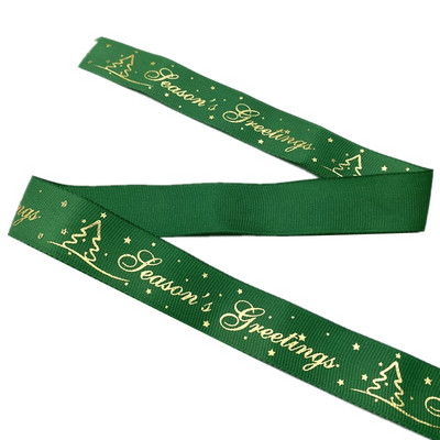 25 mm jõulupaelad, trükitud Grosgrain paelad kingituste pakkimiseks pulmakaunistuseks juuksekiharad.