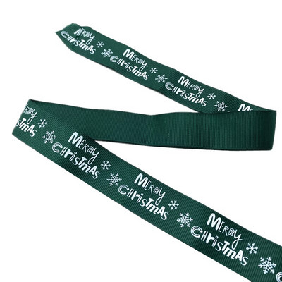 25 mm jõulupaelad, trükitud Grosgrain paelad kingituste pakkimiseks pulmakaunistuseks juuksekiharad.