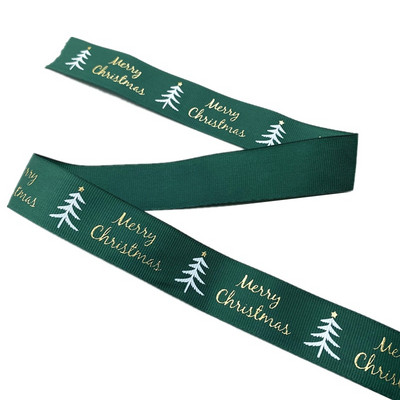 25 mm jõulupaelad, trükitud Grosgrain paelad kingituste pakkimiseks pulmakaunistuseks juuksekiharad.