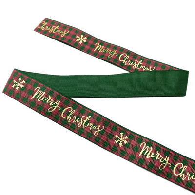 25 mm jõulupaelad, trükitud Grosgrain paelad kingituste pakkimiseks pulmakaunistuseks juuksekiharad.