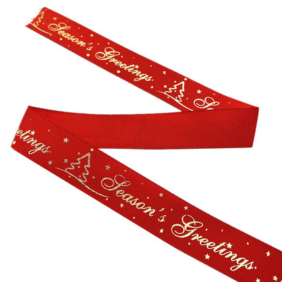 25 mm jõulupaelad, trükitud Grosgrain paelad kingituste pakkimiseks pulmakaunistuseks juuksekiharad.