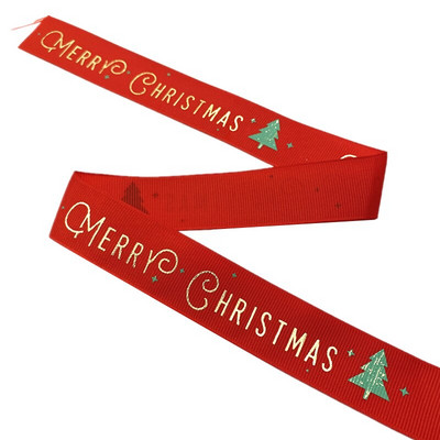 25 mm jõulupaelad, trükitud Grosgrain paelad kingituste pakkimiseks pulmakaunistuseks juuksekiharad.