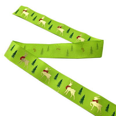 25 mm jõulupaelad, trükitud Grosgrain paelad kingituste pakkimiseks pulmakaunistuseks juuksekiharad.