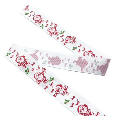 25 mm jõulupaelad, trükitud Grosgrain paelad kingituste pakkimiseks pulmakaunistuseks juuksekiharad.