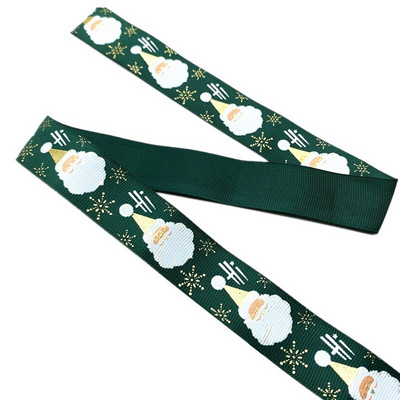 25 mm jõulupaelad, trükitud Grosgrain paelad kingituste pakkimiseks pulmakaunistuseks juuksekiharad.