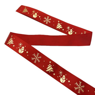 25 mm jõulupaelad, trükitud Grosgrain paelad kingituste pakkimiseks pulmakaunistuseks juuksekiharad.