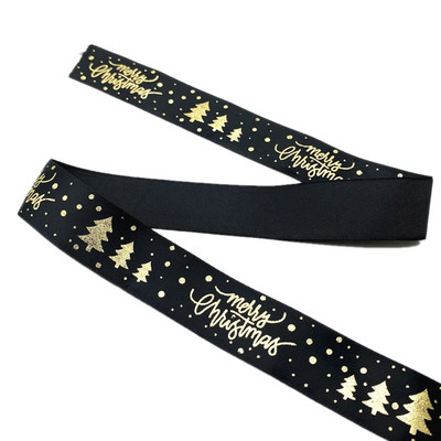 25 mm jõulupaelad, trükitud Grosgrain paelad kingituste pakkimiseks pulmakaunistuseks juuksekiharad.