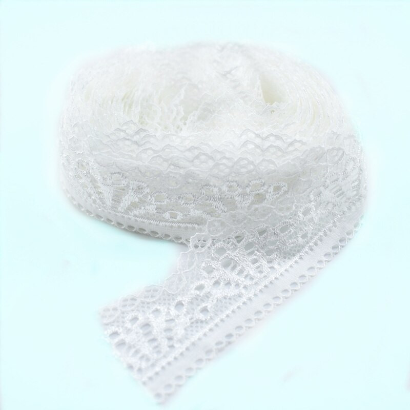 Tippkvaliteet 10 jardi/partii veniv elastne pits trimmimispaelad 30 mm pitskangas tikandid õmblemine DIY riided pulmadekoratiiv