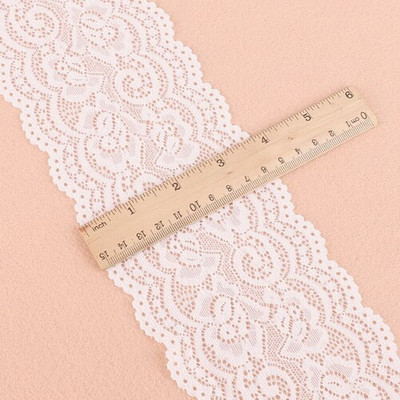 2 jarda 10 cm Bijela crna elastična tkanina Čipkaste vrpce Dekoracija Vjenčana tkanina za šivanje Traka za kosu Mašna DIY Šivanje Dodaci za odjeću