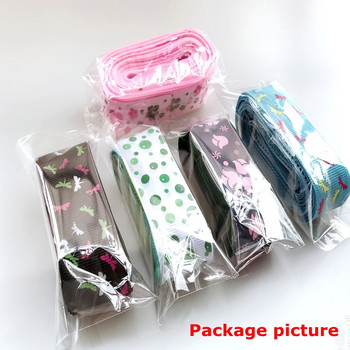 HL Handicraft Multi Mixed Printed Saten Grosgrain Ribbons Направи си сам аксесоар за шиене Лента за опаковане на подаръци за коледен сватбен декор