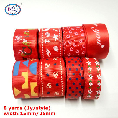 HL Handicraft Multi Mixed Prindiga Satiin Grosgrain Paelad DIY Õmblustarvikute Kingituspael jõulude pulmakaunistuseks