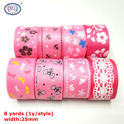 HL Handicraft Multi Mixed Prindiga Satiin Grosgrain Paelad DIY Õmblustarvikute Kingituspael jõulude pulmakaunistuseks