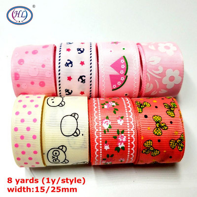 HL Handicraft Multi Mixed Prindiga Satiin Grosgrain Paelad DIY Õmblustarvikute Kingituspael jõulude pulmakaunistuseks