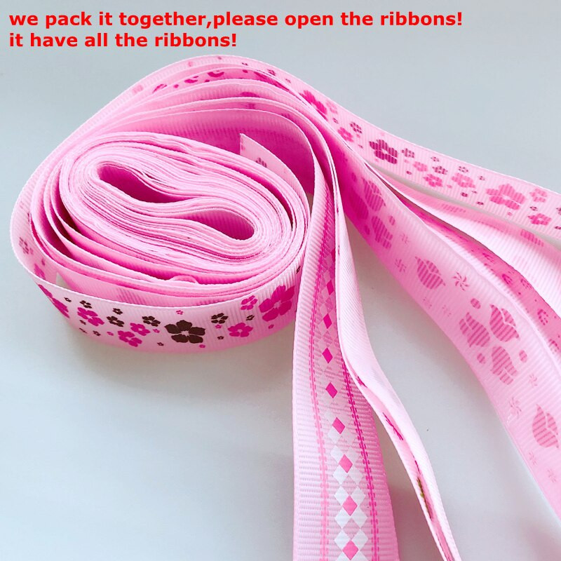 HL Handicraft Multi Mixed Prindiga Satiin Grosgrain Paelad DIY Õmblustarvikute Kingituspael jõulude pulmakaunistuseks