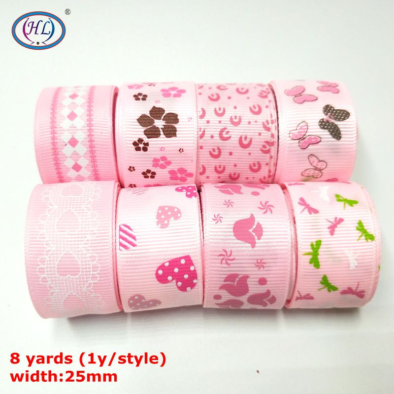 HL Handicraft Multi Mixed Prindiga Satiin Grosgrain Paelad DIY Õmblustarvikute Kingituspael jõulude pulmakaunistuseks