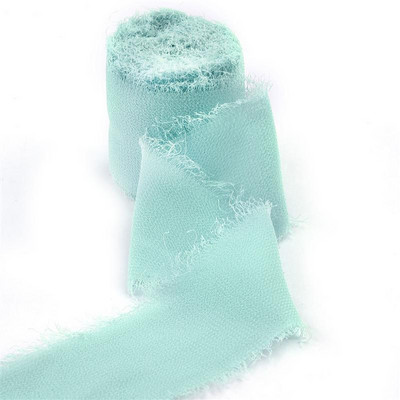 5 m/rulli kulunud servadega kortsudega šifoonist siidist lint Käsitsi valmistatud rebitud pulmapeo lillekimp Kingituste pakkimine Kaunistused isetegemise teel