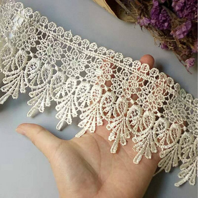 2 Γιάρδες 10 εκ. Δαντέλα Κορδέλα Διακοσμητικά Κοστούμια Κρεμ Καφέ Φόρεμα Απλικέ Πολυεστέρας DIY Crafts Ραπτικό Ύφασμα Γκρι Χρυσό