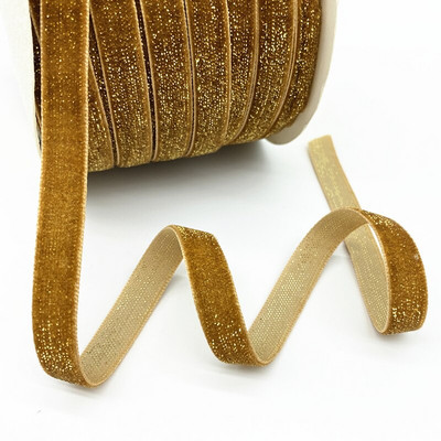Panglică de catifea din sârmă de aur și argint de 10 mm, 16 culori, pentru decorare pentru petrecerea de nuntă, panglică lucrată manual, ambalaj pentru cadou, arc de păr DIY