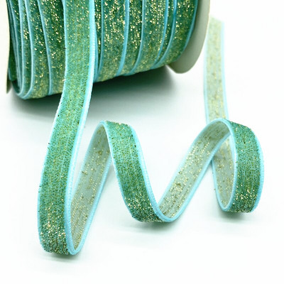 Panglică de catifea din sârmă de aur și argint de 10 mm, 16 culori, pentru decorare pentru petrecerea de nuntă, panglică lucrată manual, ambalaj pentru cadou, arc de păr DIY