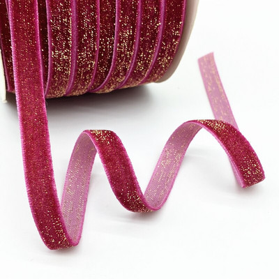 Panglică de catifea din sârmă de aur și argint de 10 mm, 16 culori, pentru decorare pentru petrecerea de nuntă, panglică lucrată manual, ambalaj pentru cadou, arc de păr DIY