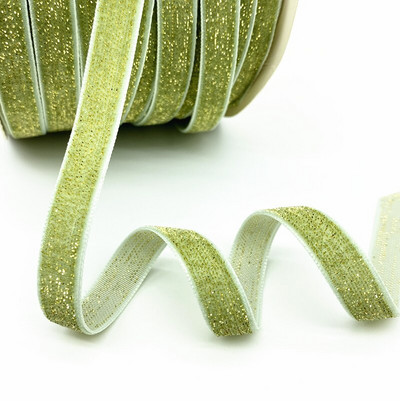 Panglică de catifea din sârmă de aur și argint de 10 mm, 16 culori, pentru decorare pentru petrecerea de nuntă, panglică lucrată manual, ambalaj pentru cadou, arc de păr DIY