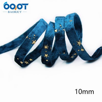 Panglici din pânză de catifea aurie cu două fețe, stea de aur, 2 inchi (50 mm), șapcă cu fundă de 2 metri, accesorii pentru îmbrăcăminte DIY, cadou de petrecere L-201126-1404