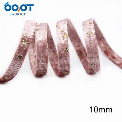 Panglici din pânză de catifea aurie cu două fețe, stea de aur, 2 inchi (50 mm), șapcă cu fundă de 2 metri, accesorii pentru îmbrăcăminte DIY, cadou de petrecere L-201126-1404